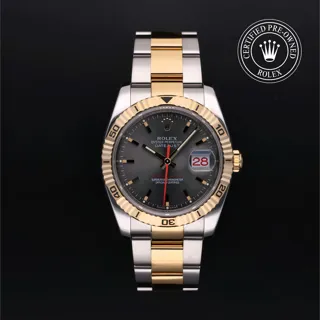 Rolex Datejust Turn-O-Graph 116263 Yellow gold Gray