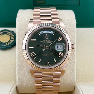 Rolex Day-Date 228235-0025 Rose gold Green