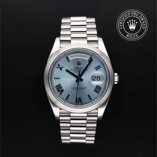 Rolex Day-Date 40 228206 Platinum Blue