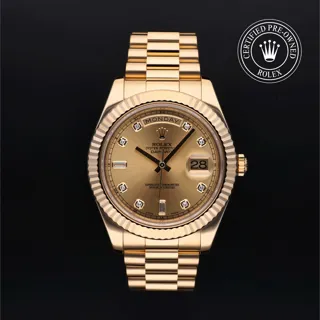 Rolex Day-Date II 218238 18k yellow gold Champagne