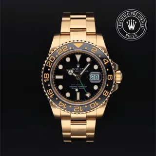 Rolex GMT-Master II 116718LN 18k yellow gold Black