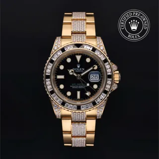 Rolex GMT-Master II 116758SANR Yellow gold Black