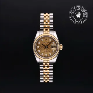 Rolex Lady-Datejust 179173 Oystersteel$Yellow Gold Champagne