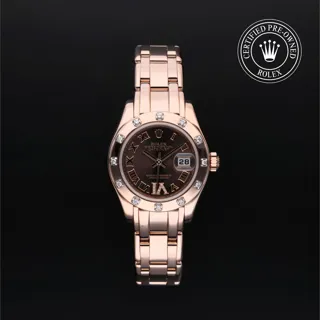 Rolex Pearlmaster 80315-0014 29mm Rose gold White