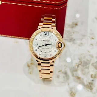 Cartier Ballon Bleu 33mm WE902062 33mm Rose gold Silver