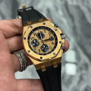 Audemars Piguet Royal Oak Offshore 26470OR.OO.A002CR.01 42mm Ceramic and Rose gold Champagne