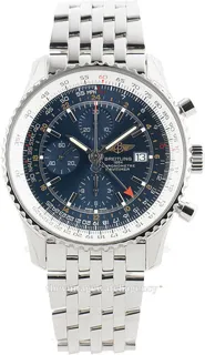 Breitling Navitimer World A2432212/C651/443A 46mm Polished steel Blue