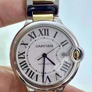 Cartier Ballon Bleu 42mm W69009Z3 42mm Yellow gold and Stainless steel Silver