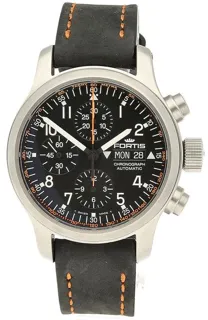 Fortis B-42 Flieger 635.22.11 42mm Stainless steel Black