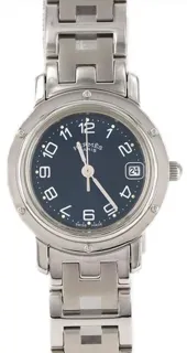 Hermès Clipper CL4.210 SS 24mm Stainless steel Blue