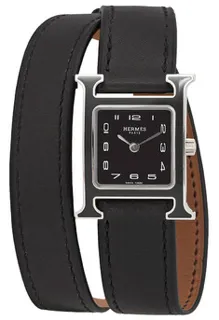 Hermès Nantucket 044937WW00 21mm Stainless steel Black