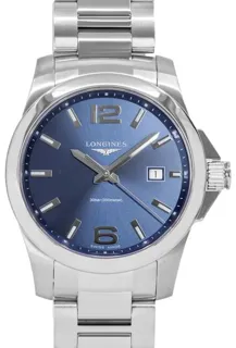 Longines Conquest L3.759.4.96.6 41mm Stainless steel Blue