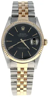 Rolex Datejust 16233 Stainless steel and 18k yellow gold Black Tapestry