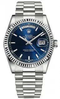 Rolex Day-Date 118239 White gold Blue