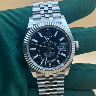 Rolex Sky-Dweller 326934-0006 42mm White gold and Stainless steel Black