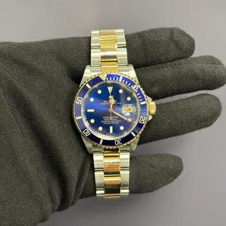 Rolex Submariner 16613 40mm Yellow Gold$Steel Blue