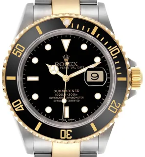 Rolex Submariner 16613 40mm Yellow gold and Stainless steel Black