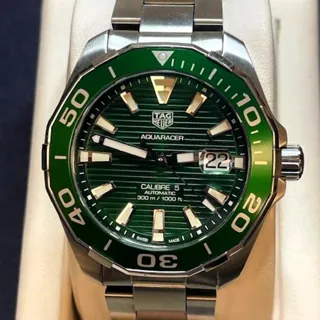 TAG Heuer Aquaracer WAY201S.BA0927 43mm Stainless steel Green