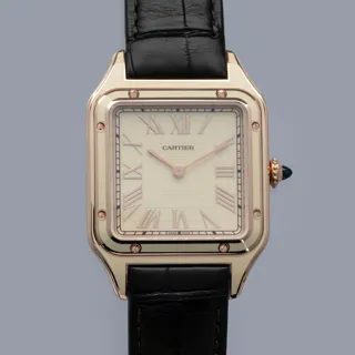 Cartier Santos Dumont CRWGSA0054 31.5mm 18k rose gold Beige