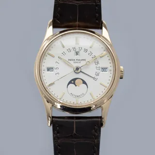 Patek Philippe Retrograde Perpetual Calendar 5050J 35mm 18k yellow gold Silver