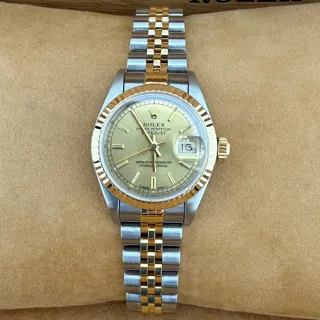 Rolex Lady-Datejust 69173 26mm Stainless steel Champagne