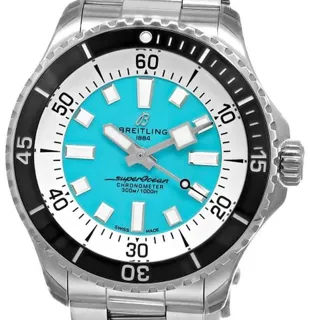 Breitling Superocean A17376211L2A1 44mm Stainless steel Turquoise