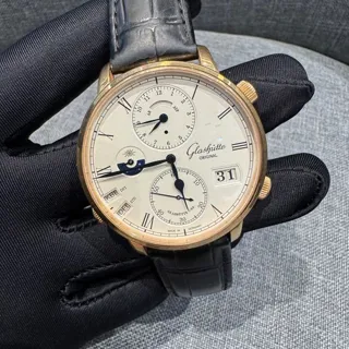 Glashütte Senator 1-89-02-01-05-50 44mm Red gold Silver