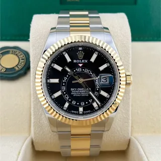 Rolex Sky-Dweller 336933-0003 42mm Yellow gold and Stainless steel Black