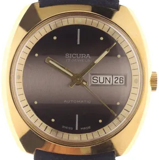 Sicura 38.1mm Yellow gold Brown