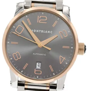 Montblanc TimeWalker 106501 39mm Rose gold and Stainless steel Gray