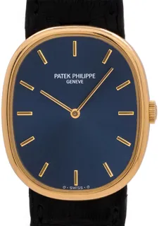 Patek Philippe Golden Ellipse 3848 27mm Yellow gold Patek blue