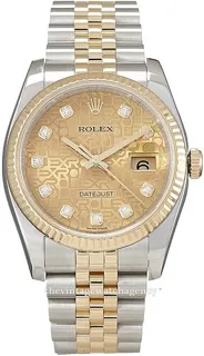 Rolex Datejust 116233-0155 36mm Yellow gold and Stainless steel Champagne