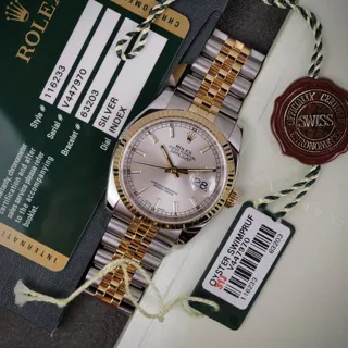 Rolex Datejust 36 116233 36mm Yellow gold and Stainless steel Champagne