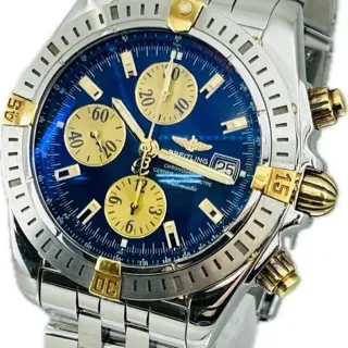 Breitling Chronomat Evolution B13356 44mm Yellow gold and Stainless steel Blue