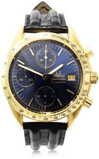 Omega Speedmaster 18k yellow gold Blue