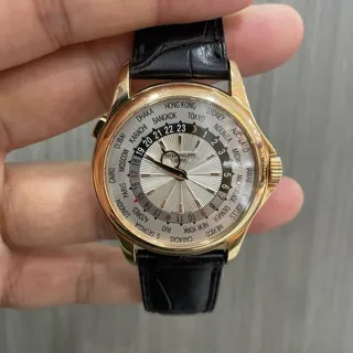 Patek Philippe World Time 5130R 39.5mm Rose gold Silver