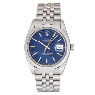 Rolex Date 15000 Stainless steel Blue