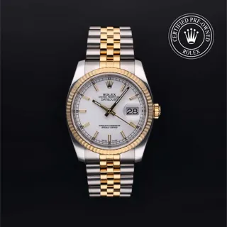 Rolex Datejust 116233 36mm bicolour White