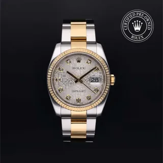 Rolex Datejust 116233 36mm bicolour Silver