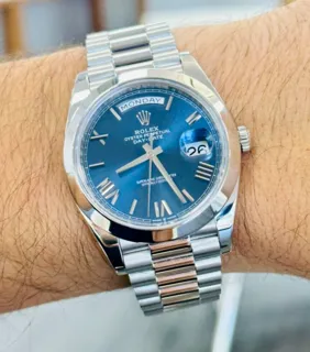 Rolex Day-Date 40 228206 Platinum Blue