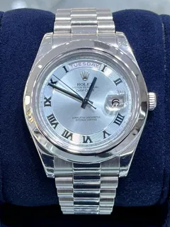 Rolex Day-Date II 218206 Platinum Blue