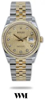 Rolex Datejust 116233 36mm Yellow gold and Stainless steel Champagne