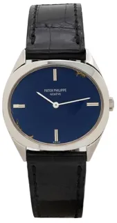 Patek Philippe Ellipse 3581G 32mm 18 Karat White Gold Blue