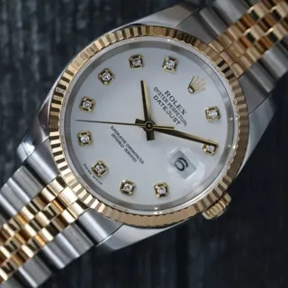 Rolex Datejust 116233 36mm Yellow Gold$Steel White