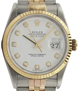 Rolex Datejust 36 116233 36mm Yellow gold and Stainless steel White