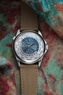 Patek Philippe World Time 5130P-001 Platinum Blue and Silver