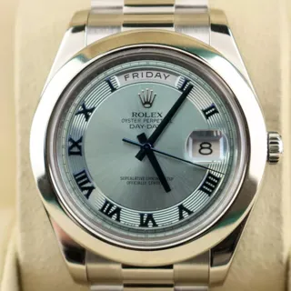 Rolex Day-Date II 218206 Platinum Ice-Blue