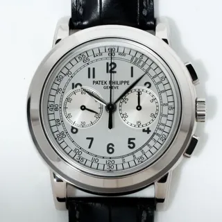 Patek Philippe Chronograph 5070G-001 42mm White gold Silver