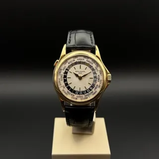 Patek Philippe World Time 5110J 37mm Yellow gold Silver