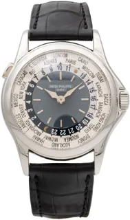 Patek Philippe World Time 5110P-001 37mm Platinum Gray